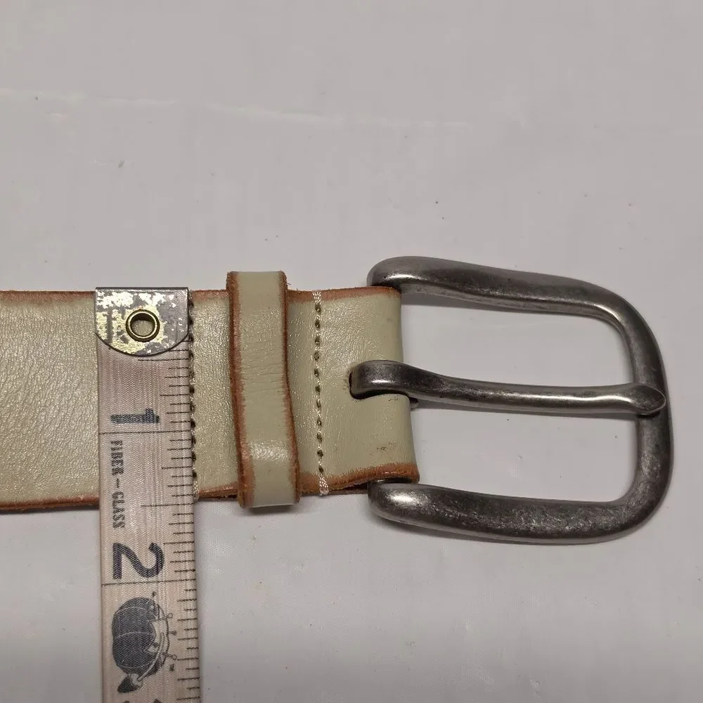 Nine West Women's Belt In Floral Beige Tan Leather Bohemian Cowgirl Western L